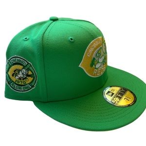 cincinnati reds new era 1970 all-star game side patch yellow undervisor. CLEAN!